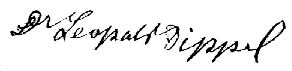 Handschrift Georg Heinrich Leopold Dippel