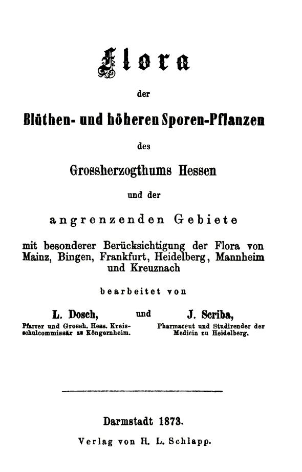 Dosch: Flora Hessen