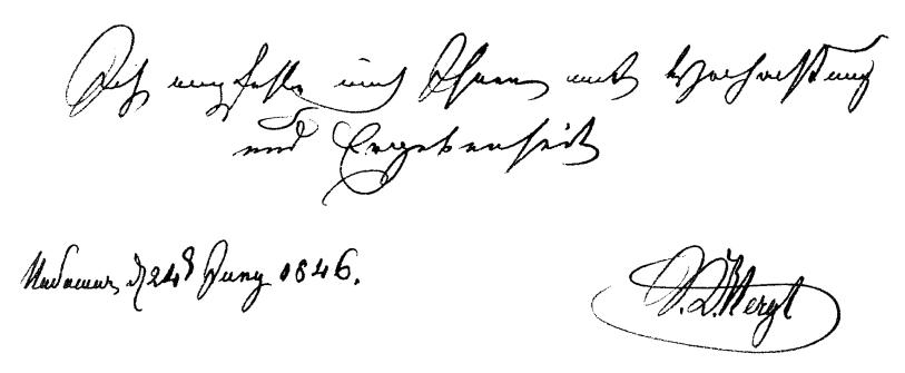 Handschrift Johann Ludwig Hergt, Brief in WIES