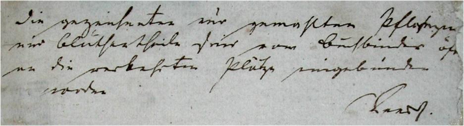 Handschrift Johann Georg Daniel Leers